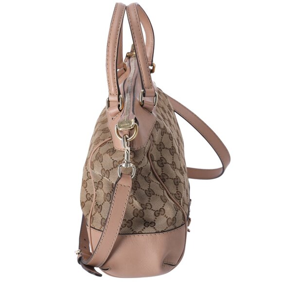 GUCCI Mayfair GG Handbag 269894 Beige Pink Beige Jacquard Leather - Picture 3 of 9